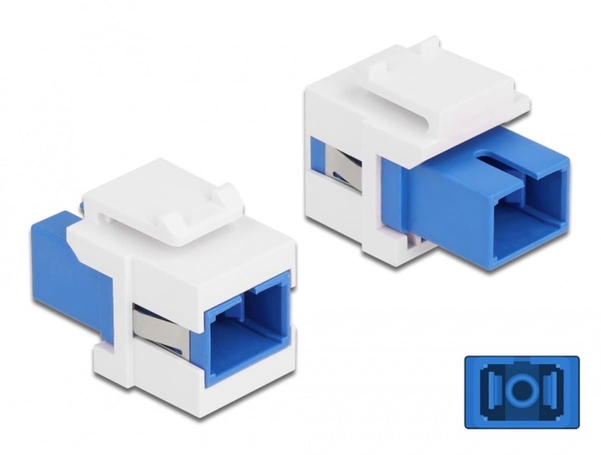 Keystone Module SC Simplex Vrouw naar Sc simplex vrouwelijk blauw / wit