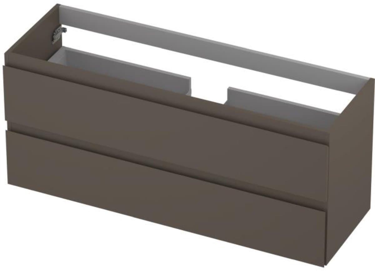INK - Onderkast 2 Laden Greeploos Gelakt - 1200x400x520 Mm - Mat Taupe