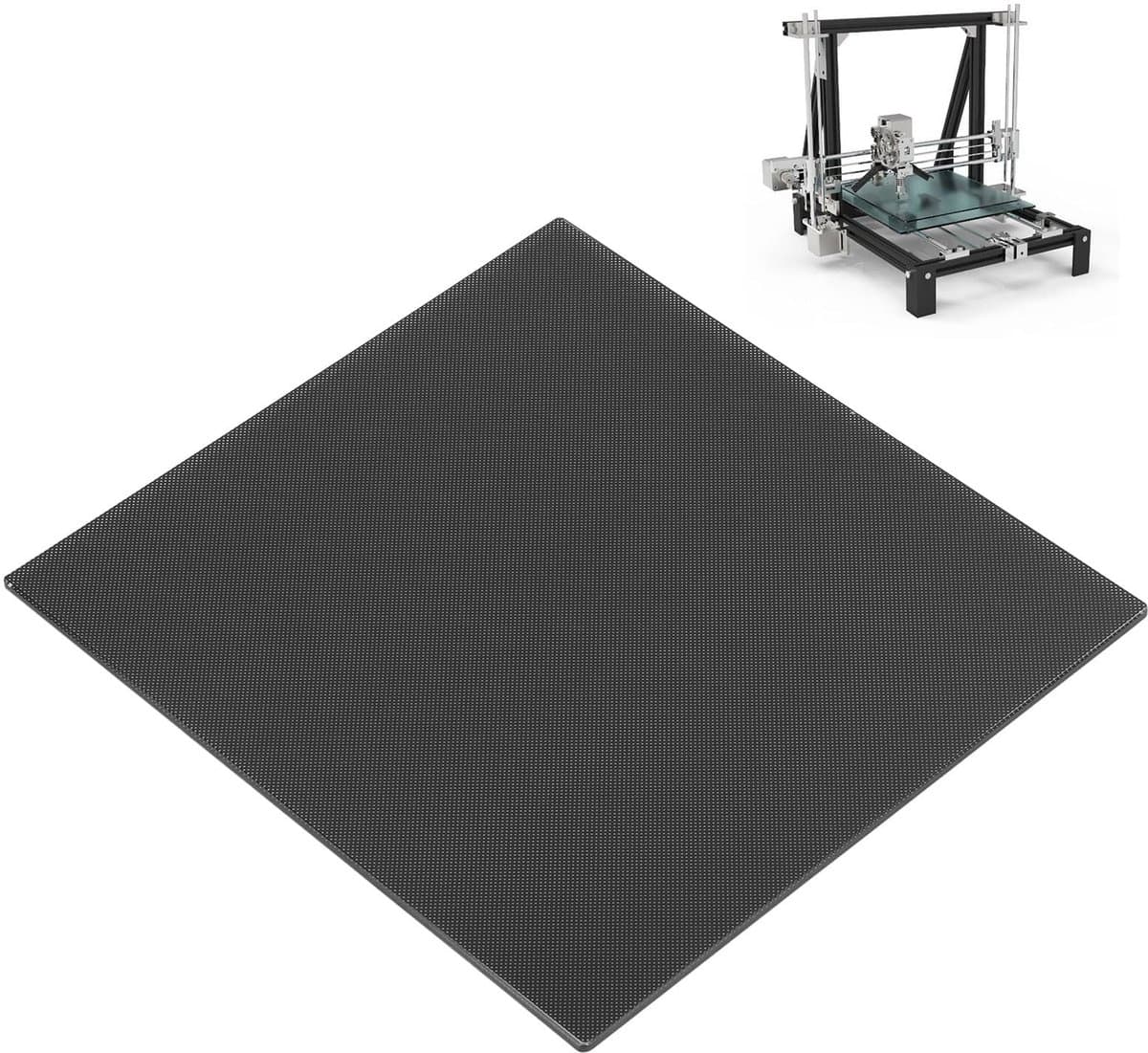 aladdien - Glazen bed voor 3D printers - Hoge hardheid - 257 x 257 mm - Goede kleefwerking - Vervangbare gehard glasplaat - Geschikt voor Baambu X1 P1P