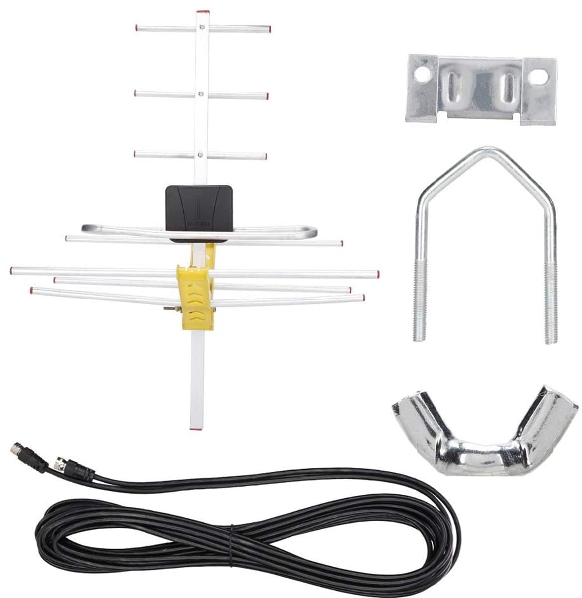 Jhubersproducts - Outdoor Digitale TV Antenne - Hoogwaardige - Sterk signaal - 80 mijl ontvangst - Compact formaat - Ideaal voor buitengebruik - Gesch