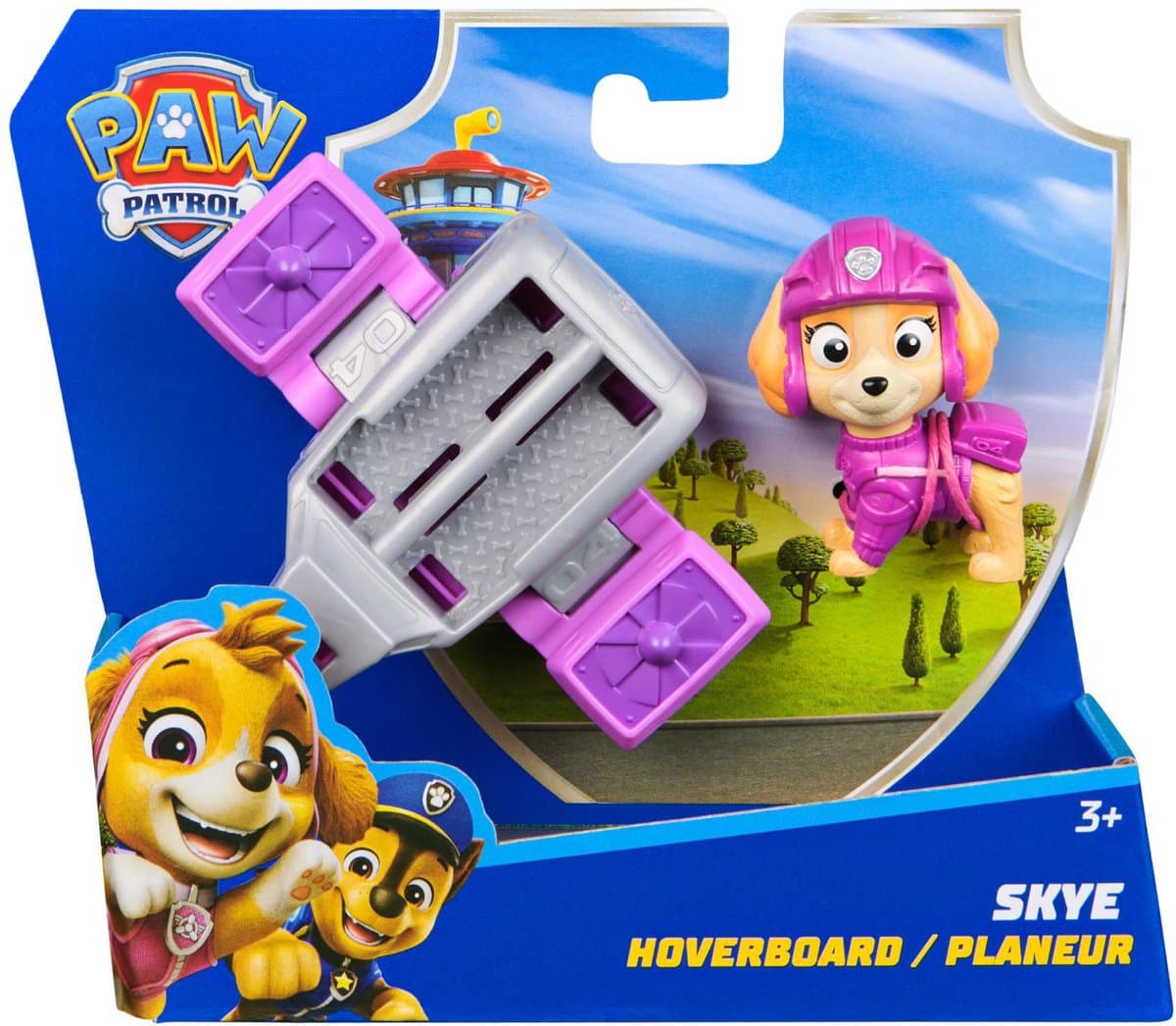 Spin Master Paw Patrol Actiefiguur Skye met Mini Reddingsvliegtuig - 15 cm, Multicolor