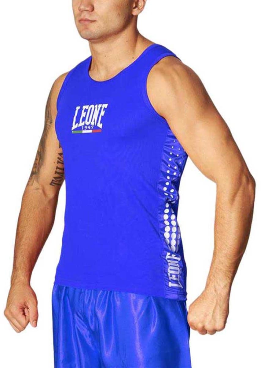 Leone1947 Ab726 Mouwloos T-shirt Blauw L Man