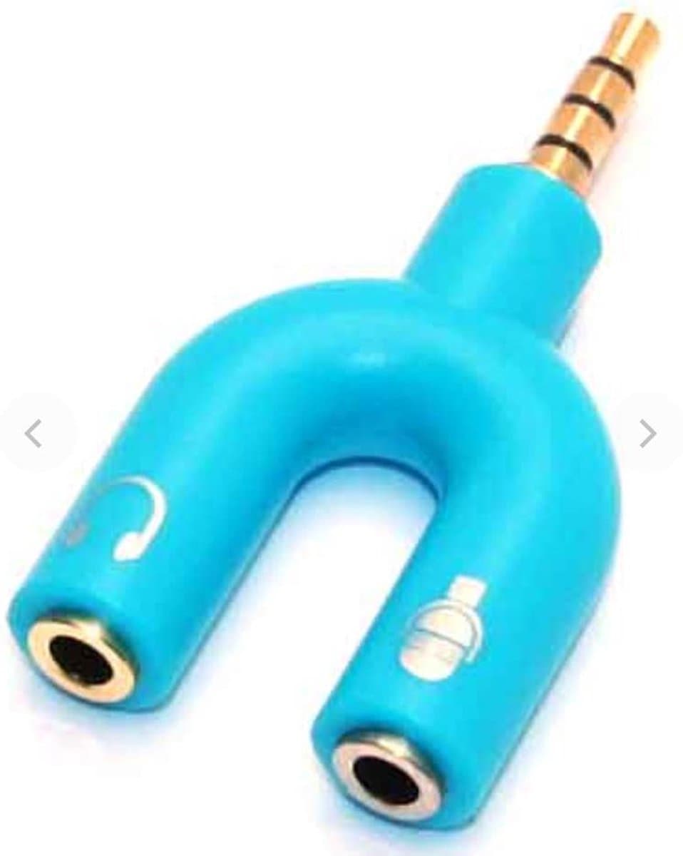 Headsetadapter blauw DKT-AHS001