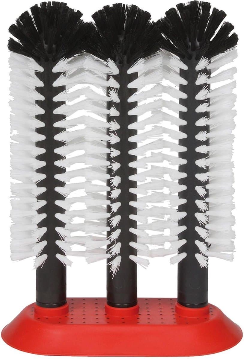 Spoelborstels, Bierborstels met zuigplaat - 3 x 25cm