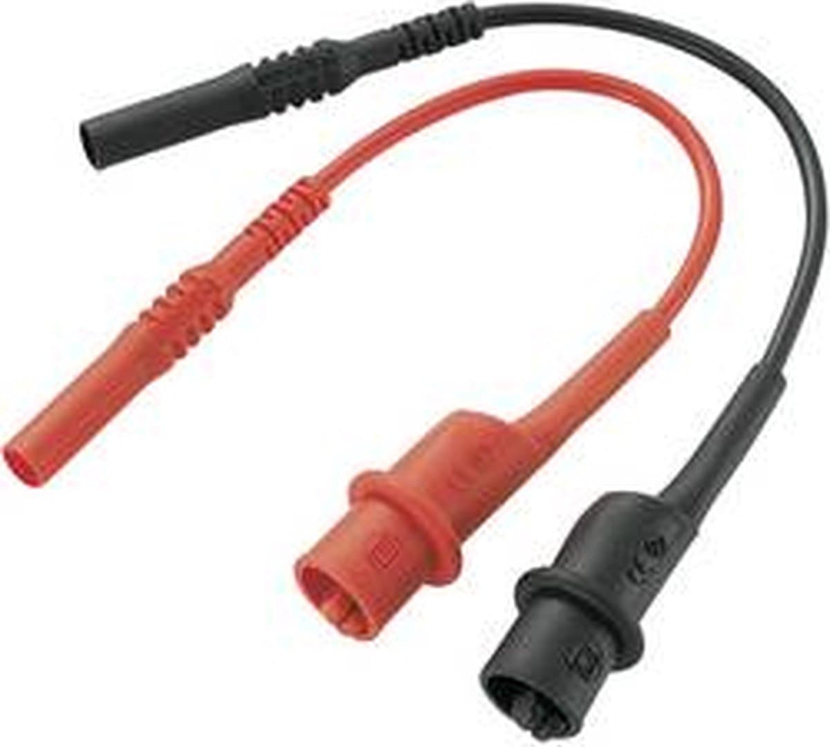 VOLTCRAFT MS-10-BK Veiligheidsmeetsnoerenset Banaanstekker 4 mm Krokodilklem 10.00 cm Zwart, Rood 1 stuk(s)