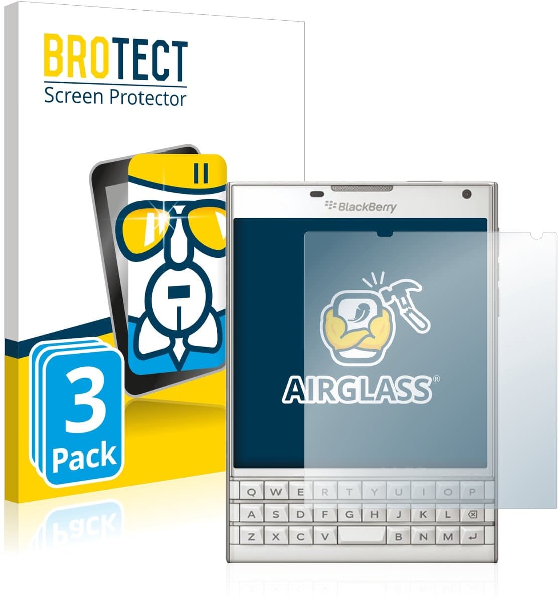 Screenprotector 3 Stuks voor BlackBerry Passport Beschermglas transparant