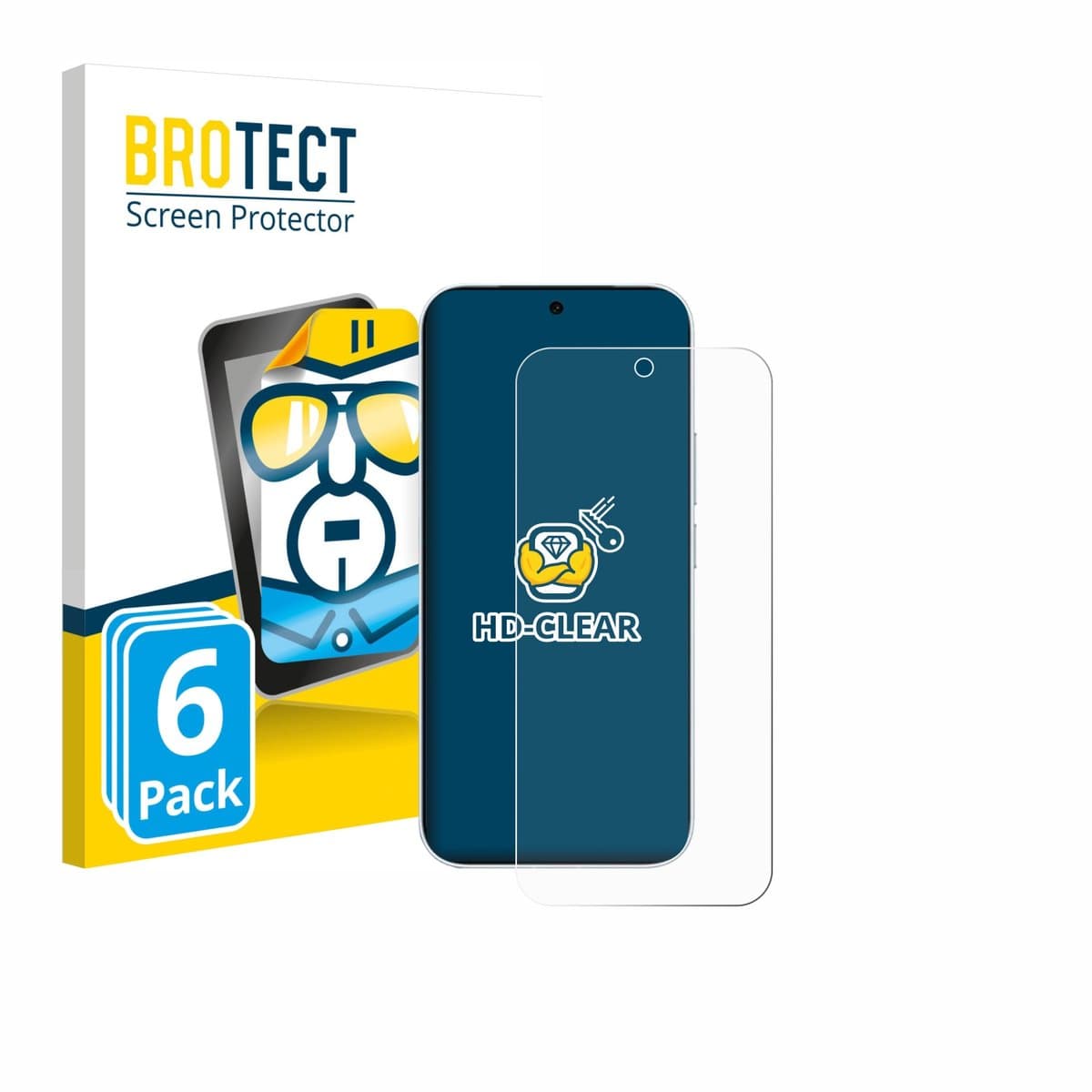 BROTECT - Screenprotector voor Vivo S50 - Folie Beschermfolie transparant 6 Stuks
