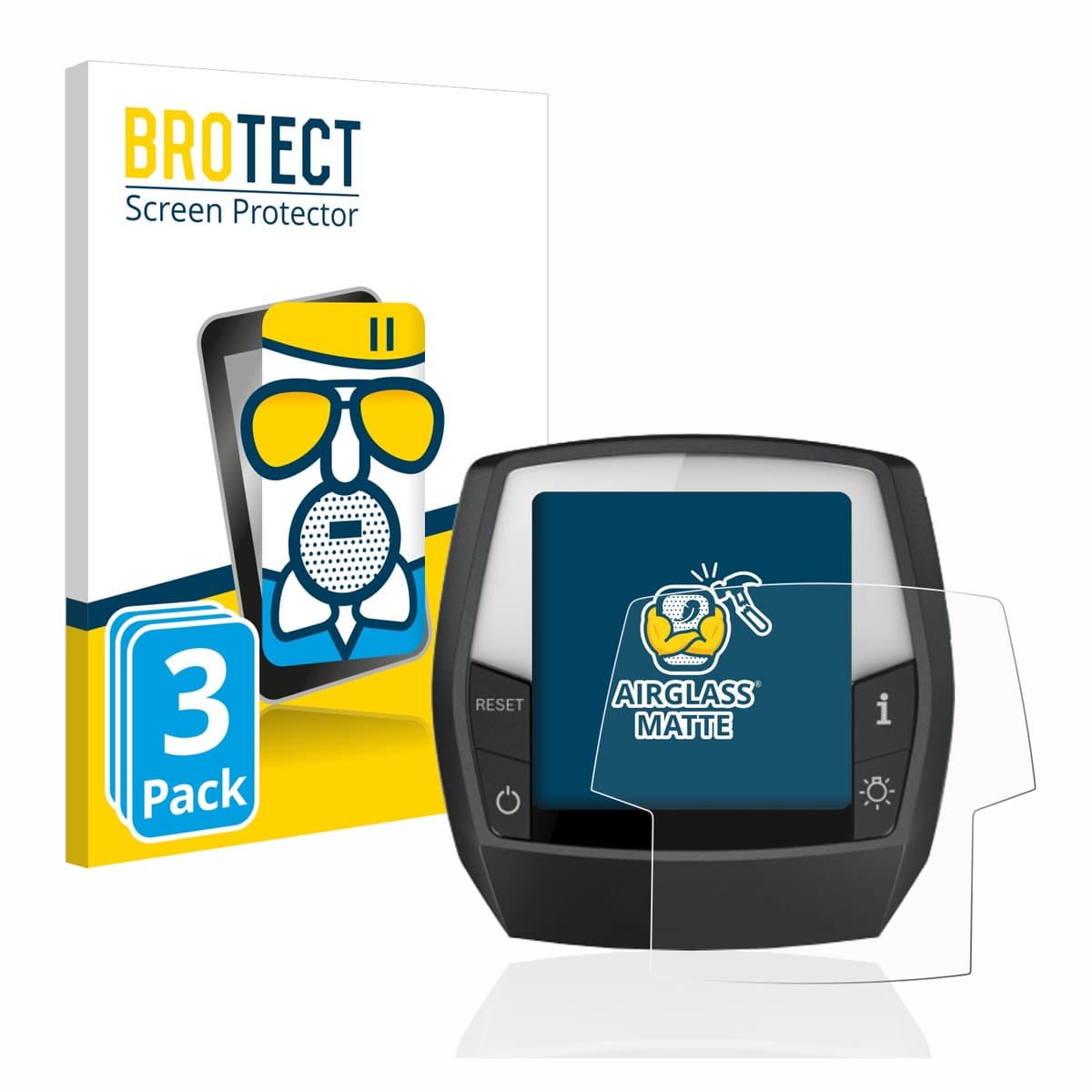 BROTECT - Screenprotector voor Bosch Intuvia Performance Line - Folie Beschermfolie Beschermglas matte 3 Stuks