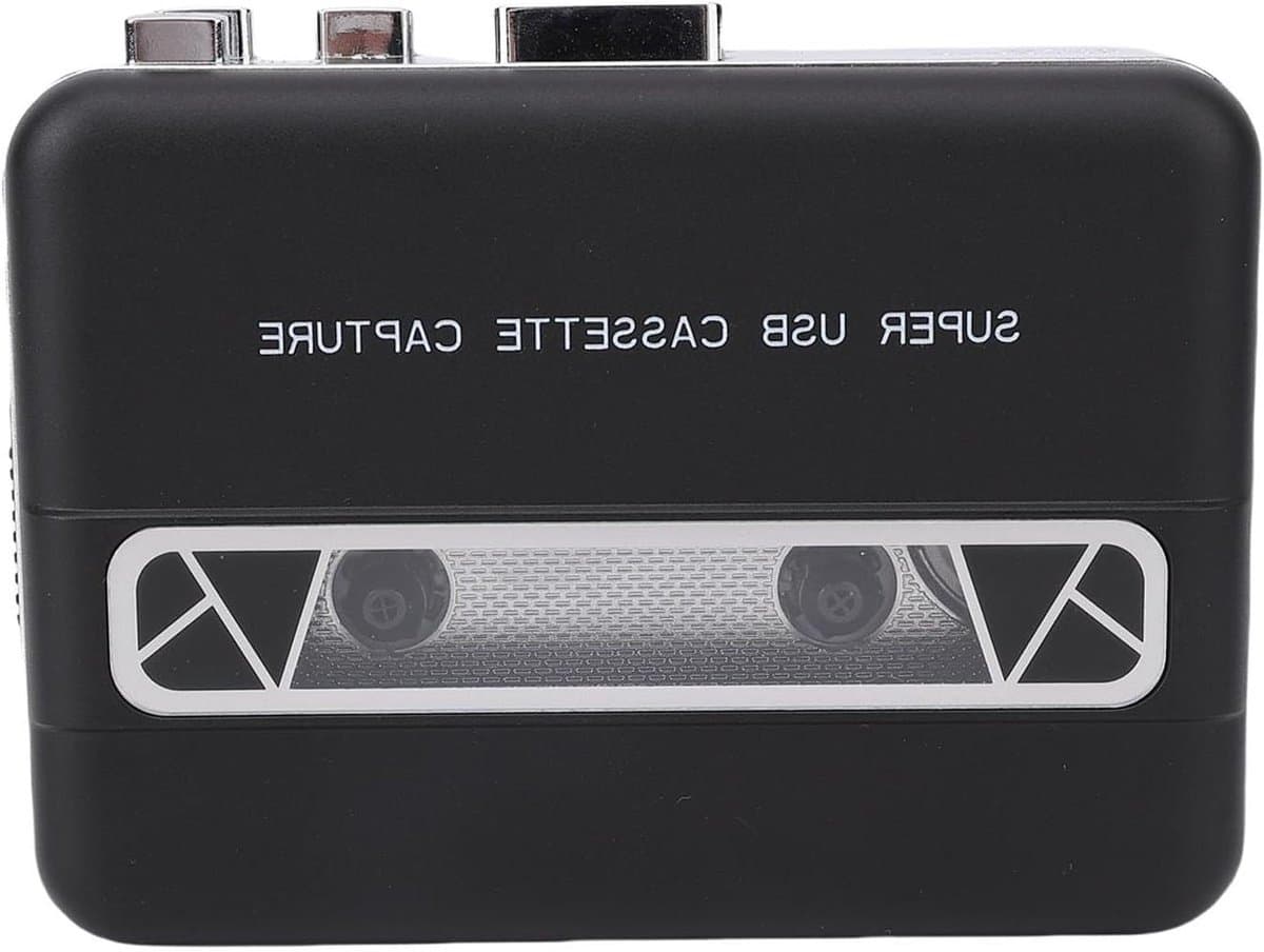 Draagbare Cassettespeler voor Oortelefoon - Snel Vooruit en Automatisch Terugspoelen - Stereo Geluid - Mp3 Converter - Laptop en PC Compatibel