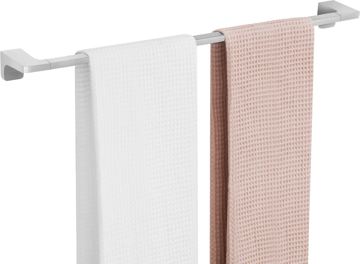 Cecipa Max Handdoekenrek - Gebürstet - 2 Handdoeken - Zacht Vierkant Design - Schroefmontage - Voor Badkamer & Keuken