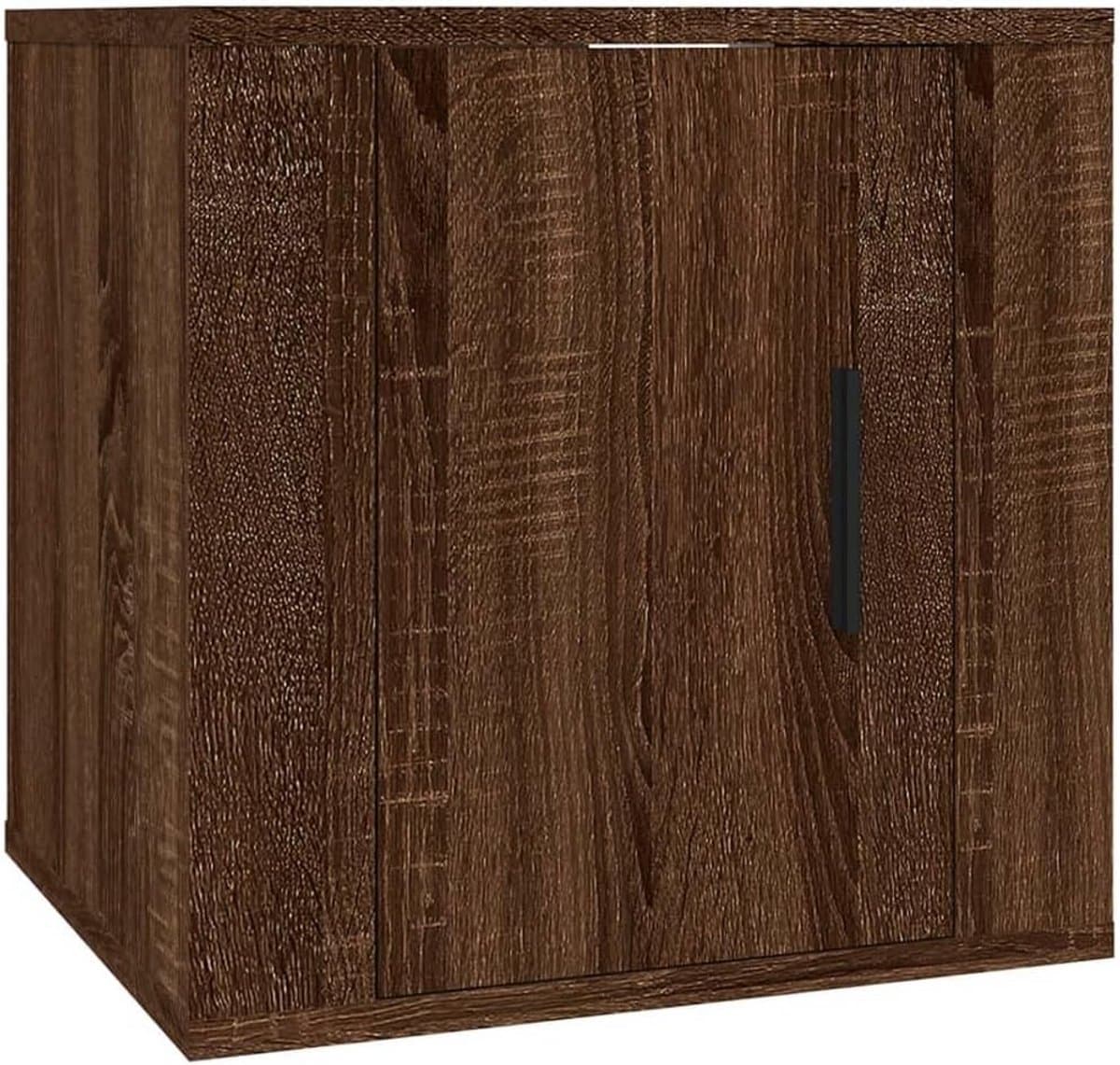 Wandkast TV Meubel Zwart Eikenkleur 40x34.5x40 cm - Stereo Kast en Dressoir
