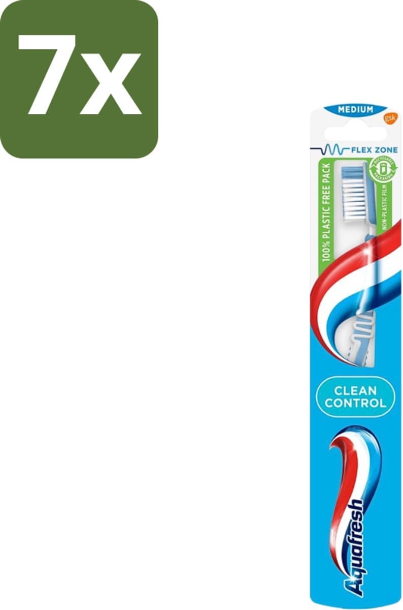 Aquafresh Tandenborstel Clean Control Medium - Bulkverpakking - 7 stuks