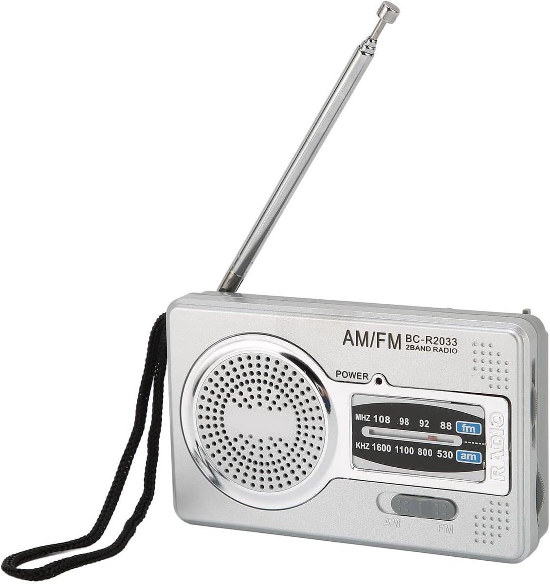 Draagbare AM/FM Radio met Koptelefoonaansluiting - Batterijgevoed voor Buiten en Onderweg
