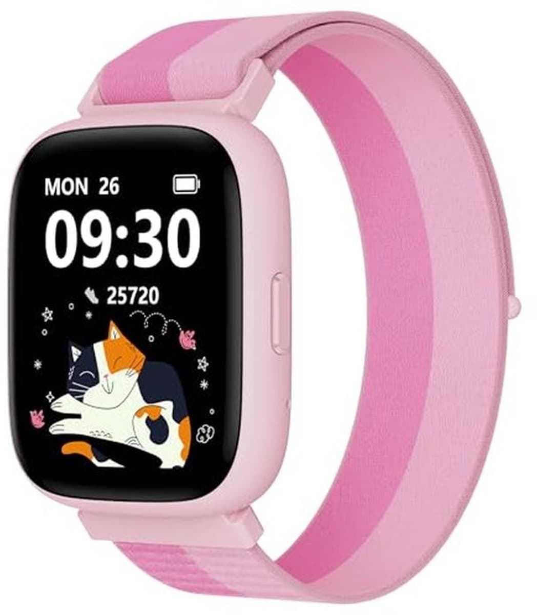Fitness tracker voor meisjes, 1,8 inch smartwatch met stappenteller en hartslagmeter, waterdicht IP68