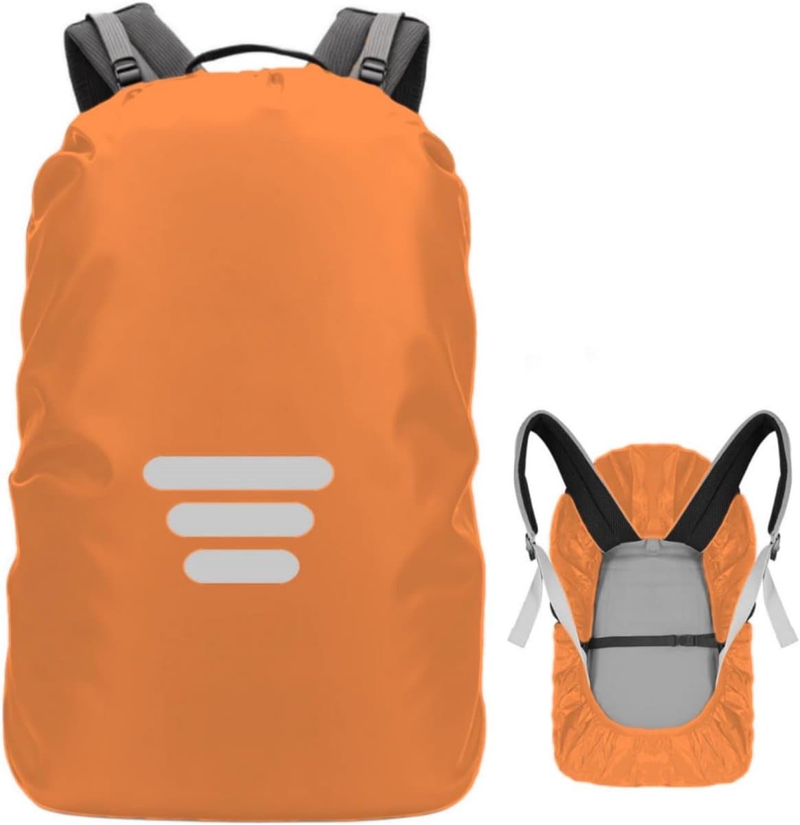 Waterdichte Rugzak Regenhoes met Reflecterende Strip, Verstelbaar en Antislip voor 18-70L