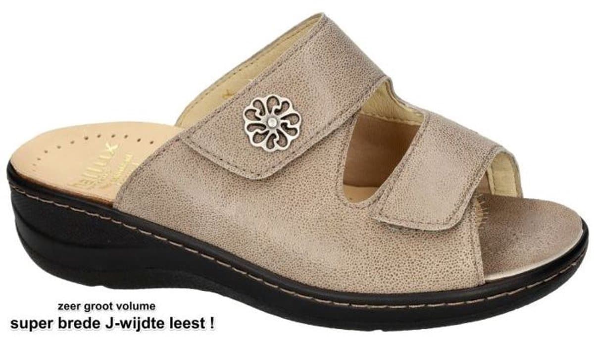 Fidelio Hallux -Dames - taupe - slippers & muiltjes - maat 41