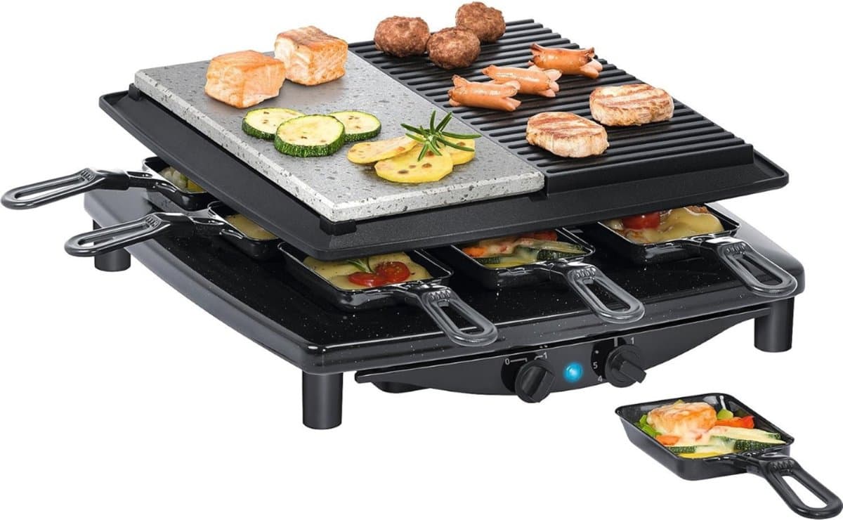 Nexvo® Gourmetstel 8 personen - Gourmetstellen - Gourmet - Zwart - 39cm x 37cm x 14cm