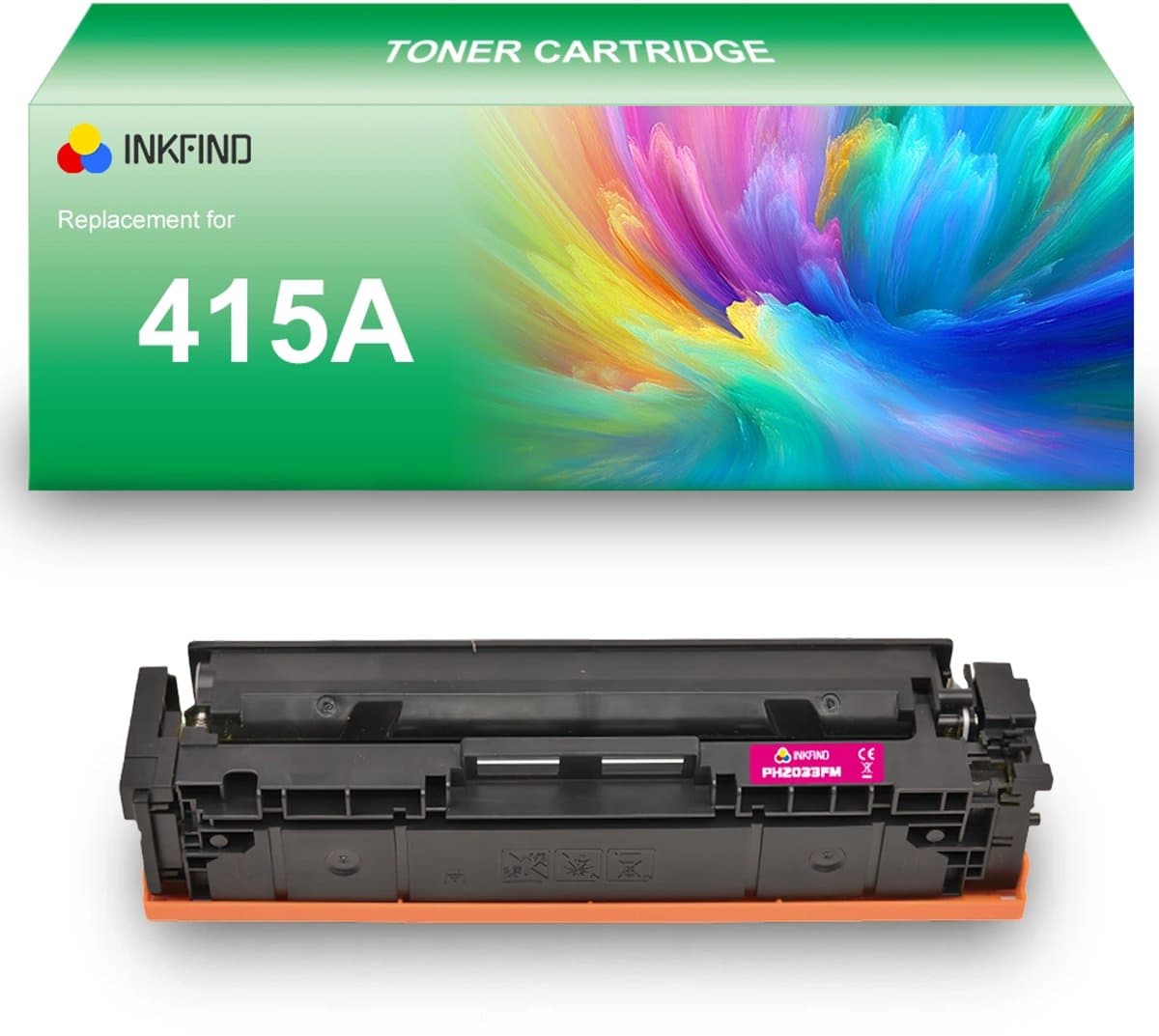 INKFIND 415A (W2033A) Magenta tonercartridge compatibel met HP 415A (W2033A) Magenta toner cartridge - 1-pack Magenta