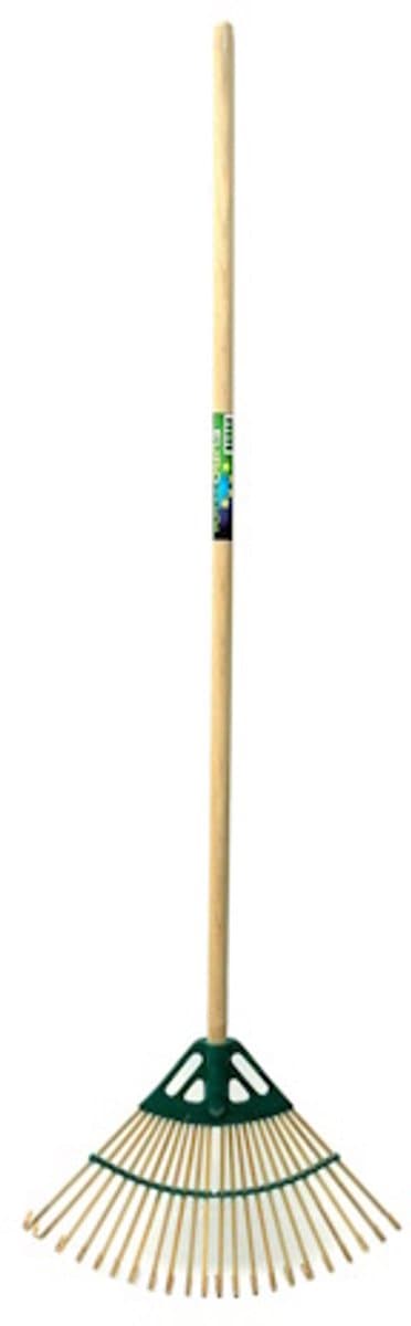 MM Eurotool Gazonhark bamboe 22 tanden met steel 120cm