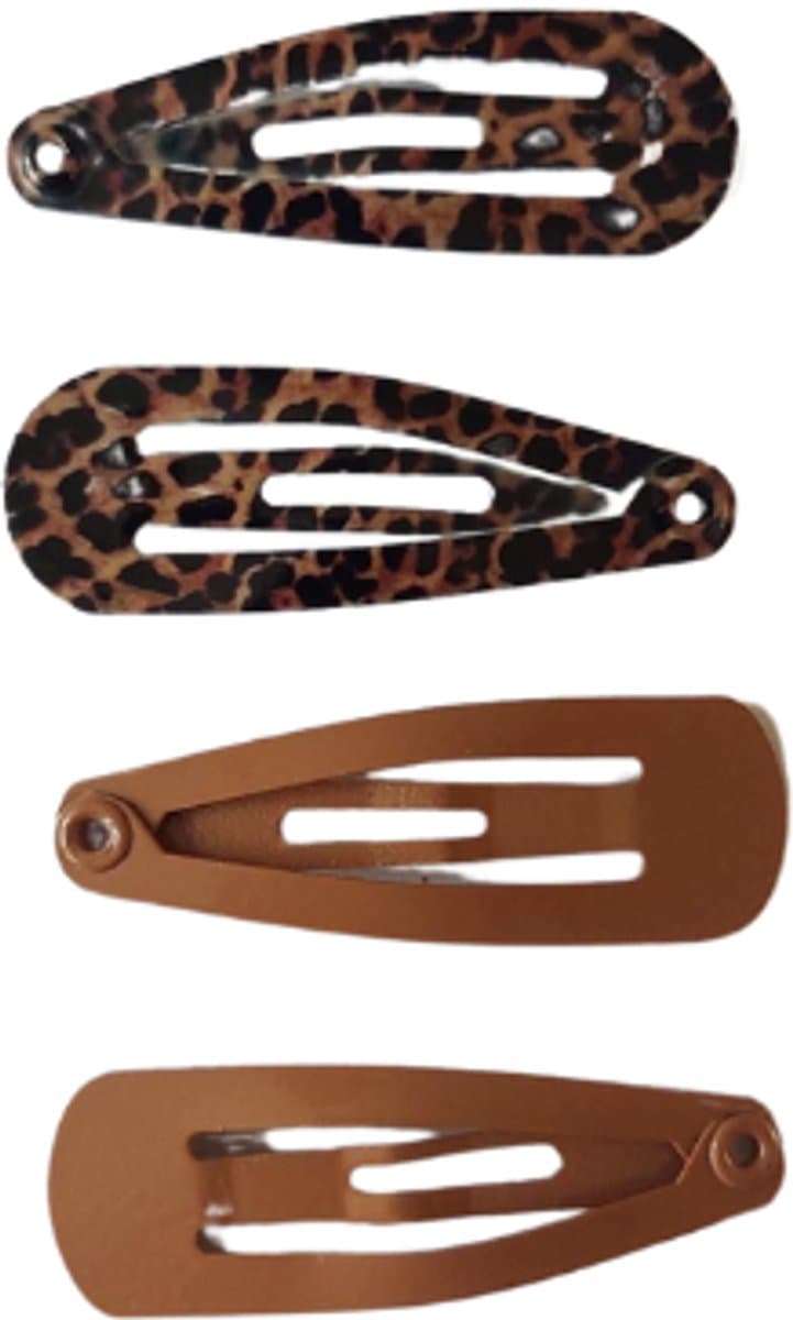 Basic baby haarspeldjes - leopard love
