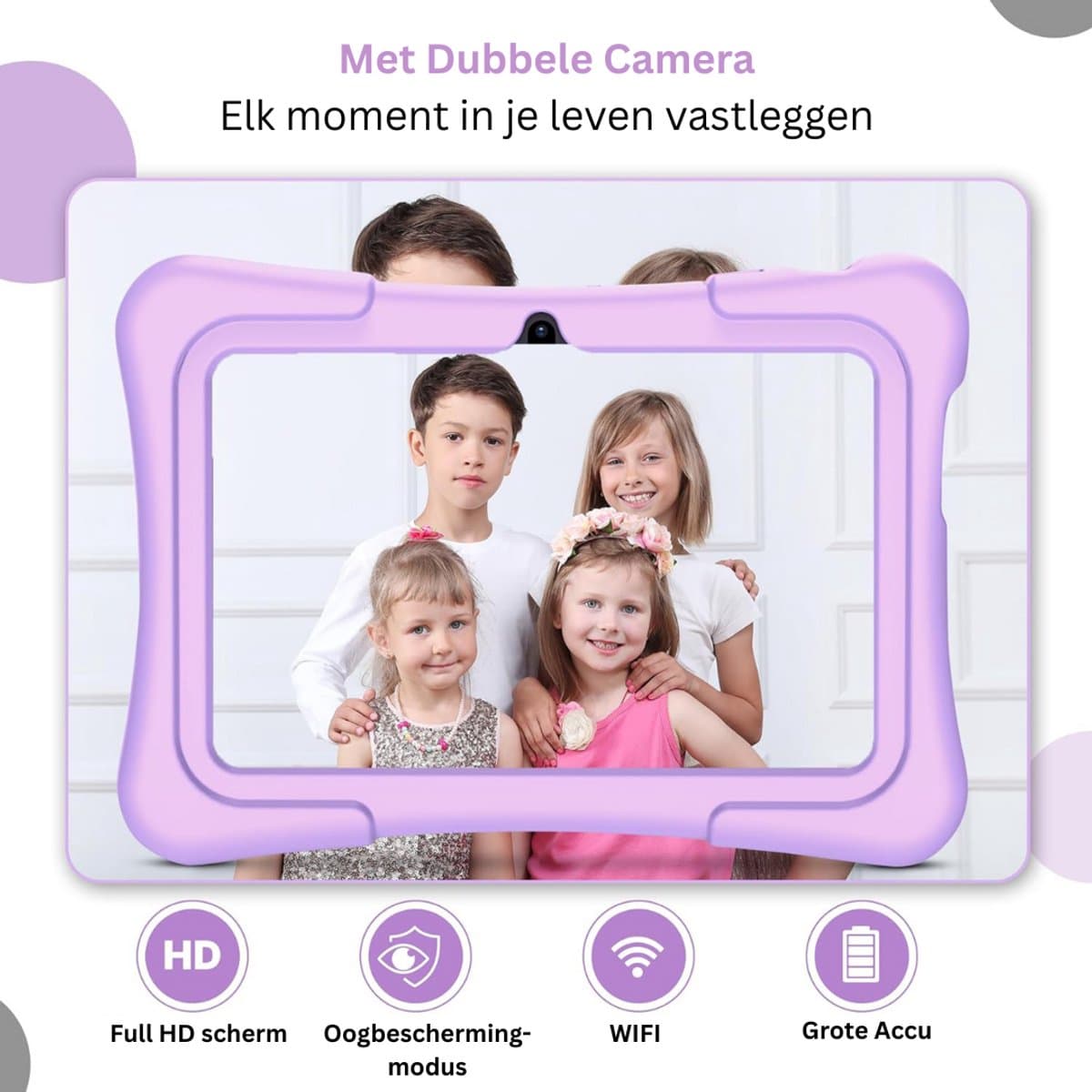 CLGP® Kindertablet Vanaf 3 Jaar - Tablet Kinderen - Kinderspeelgoed - Paars