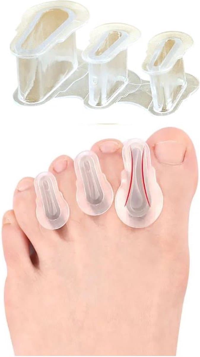 Hallux Valgus - teenspreider - teencorrector - hallux valgus grote teencorrector - separator groot 2 stuks