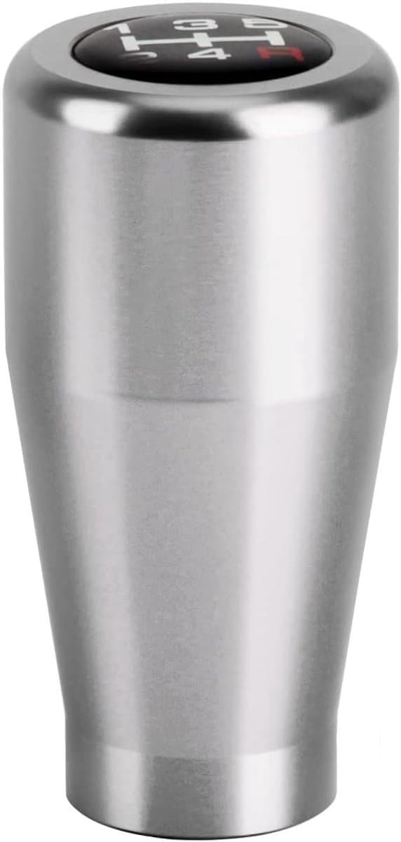 5 versnellingen aluminium versnellingspookknop universele M8 M10 M12 Racing Shift Lever voor handmatige transmissie Gear Level knop Shift (kleur: zilver)