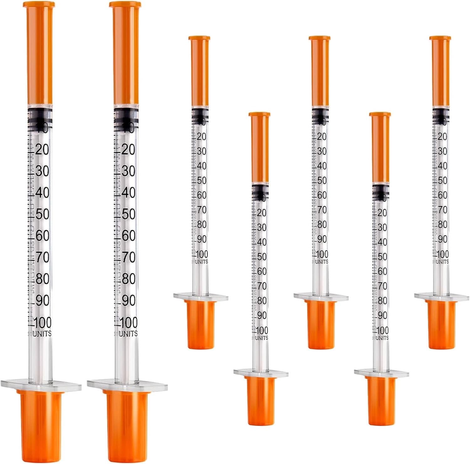 100 stuks 1 ml plastic tube 30G 13 mm, spuit met schaalverdeling, afzonderlijk verzegeld voor vloeistofscheiding - ShopVlot
