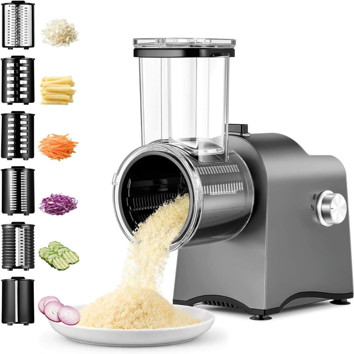 Kavora Groentensnijder Electrisch - Groentesnijder - Multifunctioneel - Zilver - 29cm x 14cm x 28cm