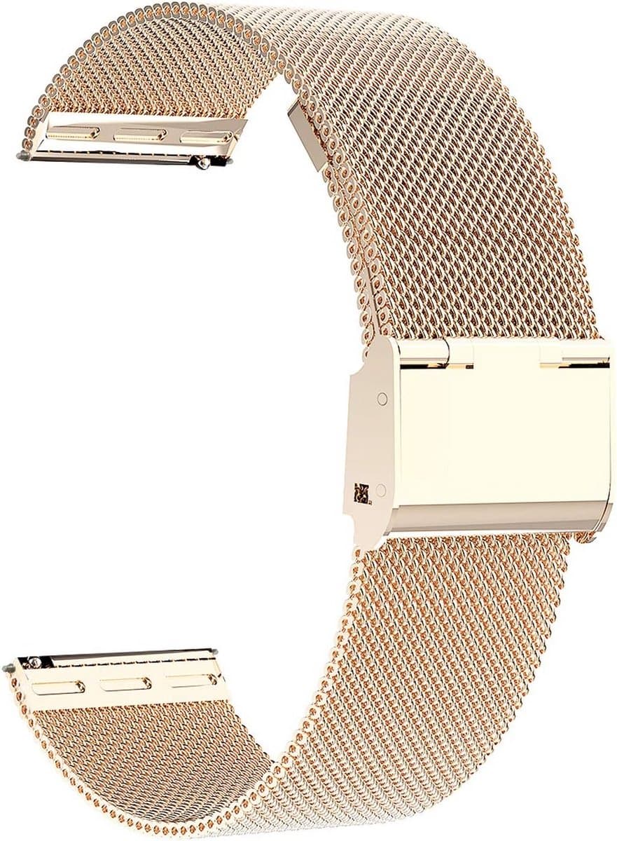Luxe Metalen Horlogeband RVS Mesh Universeel voor Heren & Dames - Diverse Maten 16-22mm met Snelsluiting