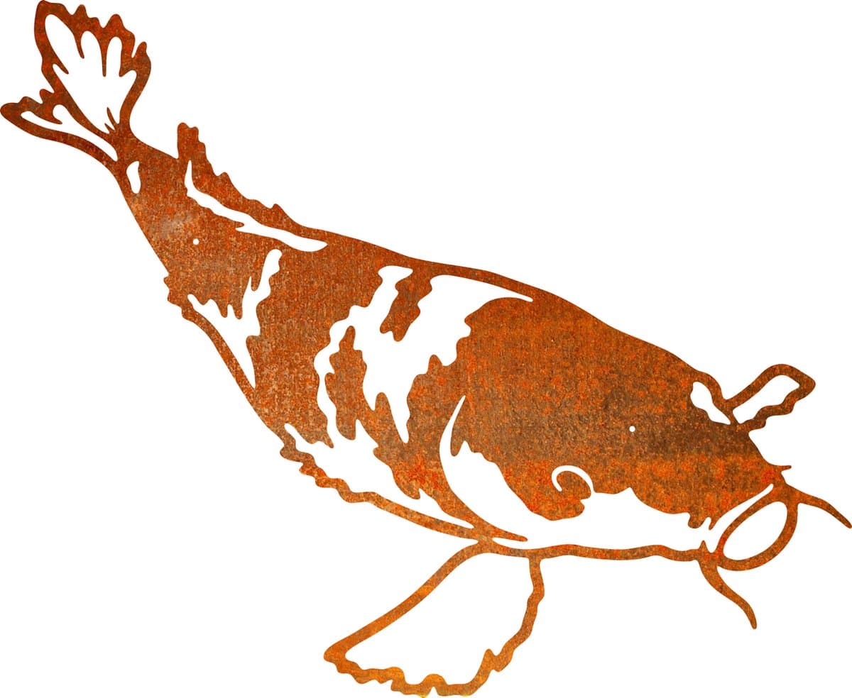 Ferdec - Koi karper silhouet van cortenstaal - dierenbeeld - nr2