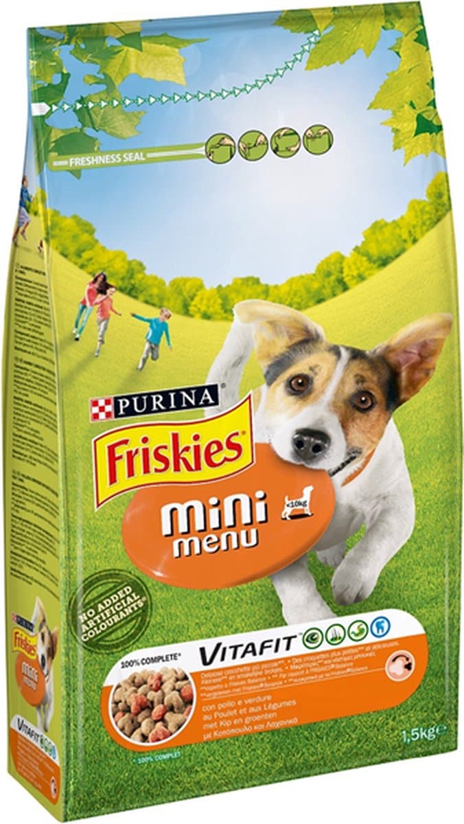 Purina Friskies - Mini Menu <10kg 5 Promises - Kip en Groenten - 1.5 kg