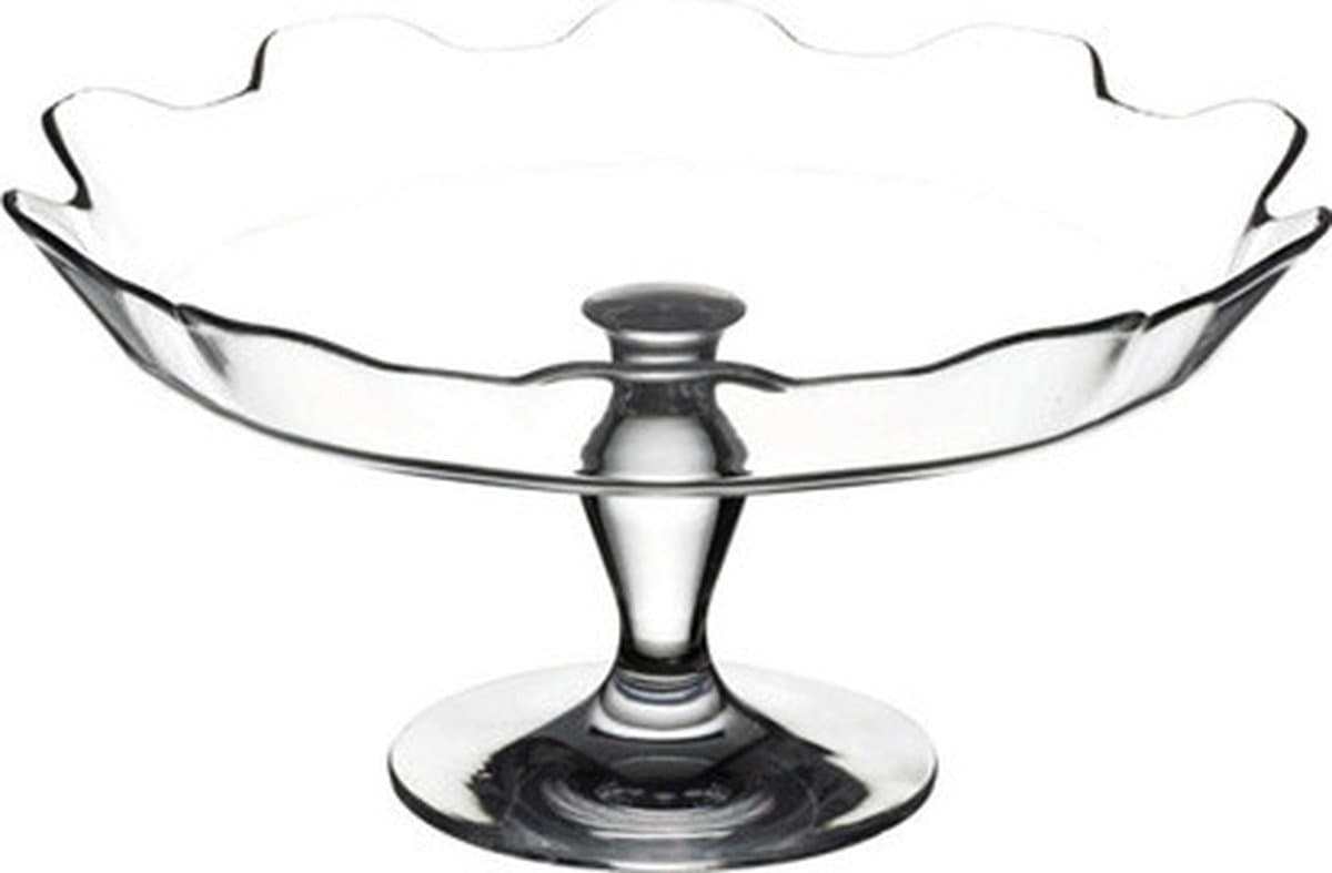 Pasabahce Patisserie serverschaal met voet Q320mm-H150mm taartplateau 32 cm diameter 15 cm