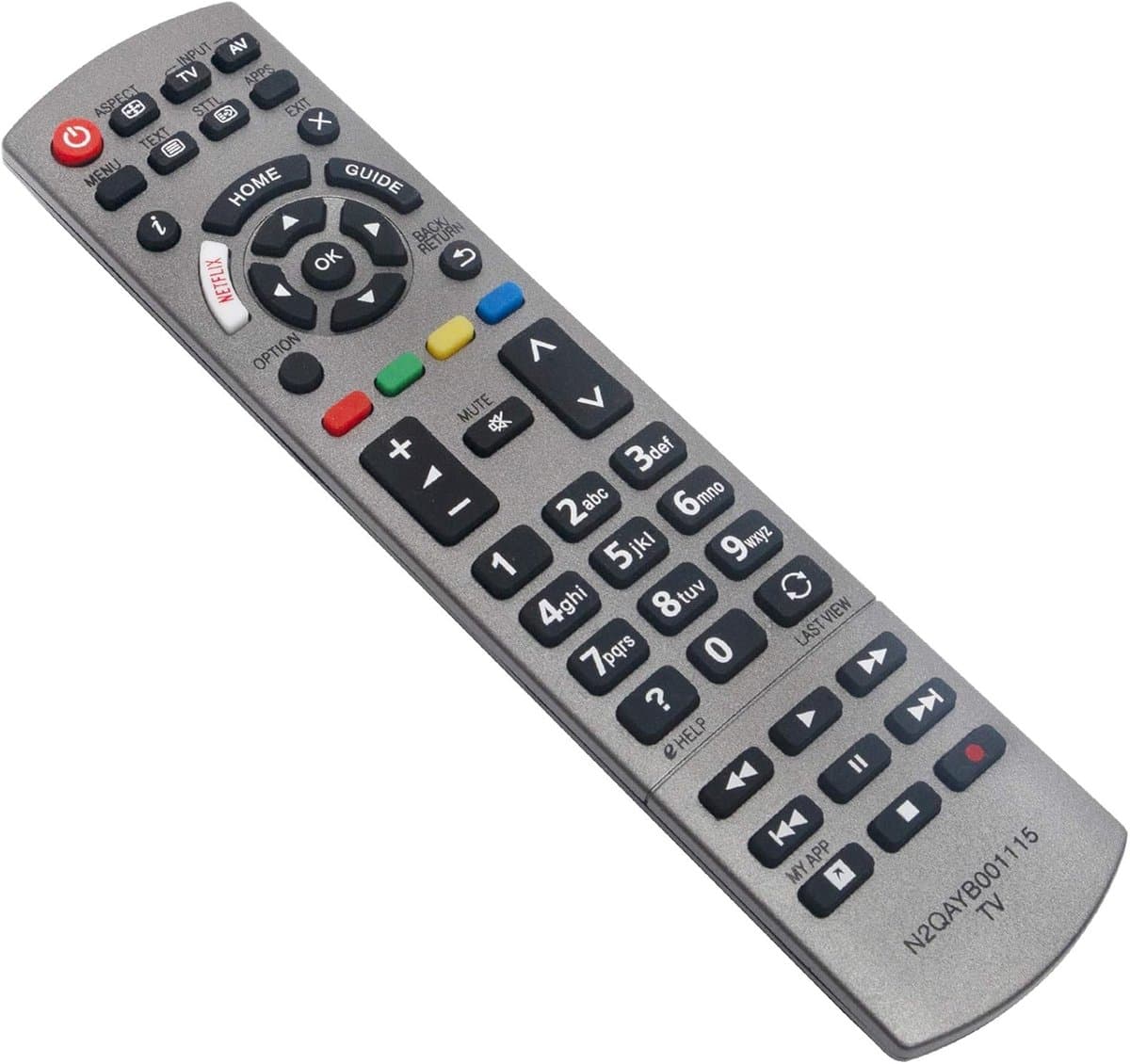 Afstandsbediening Vervangen - Universele Afstandsbediening - TV Bediening - Directe Werking - 17 cm - Grijs