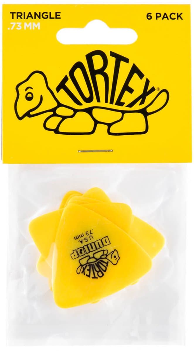 Dunlop 431P73 Tortex Triangle Plectrum 0.73mm 6-Pack - Plectra, zakje met 6 stuks