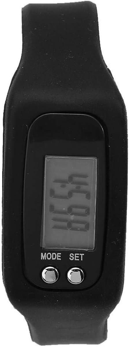 Stappenteller Armband - Fitness Tracker Horloge - Gezond Leven Bijhouden - Grote Cijfers Scherm - 1.1 Inch Scherm - Zwart