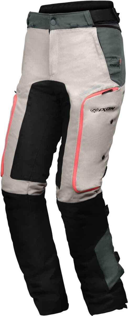 Ixon Vidar PT Greige Tactic Groen Rood Textiele Motorbroek - Broek