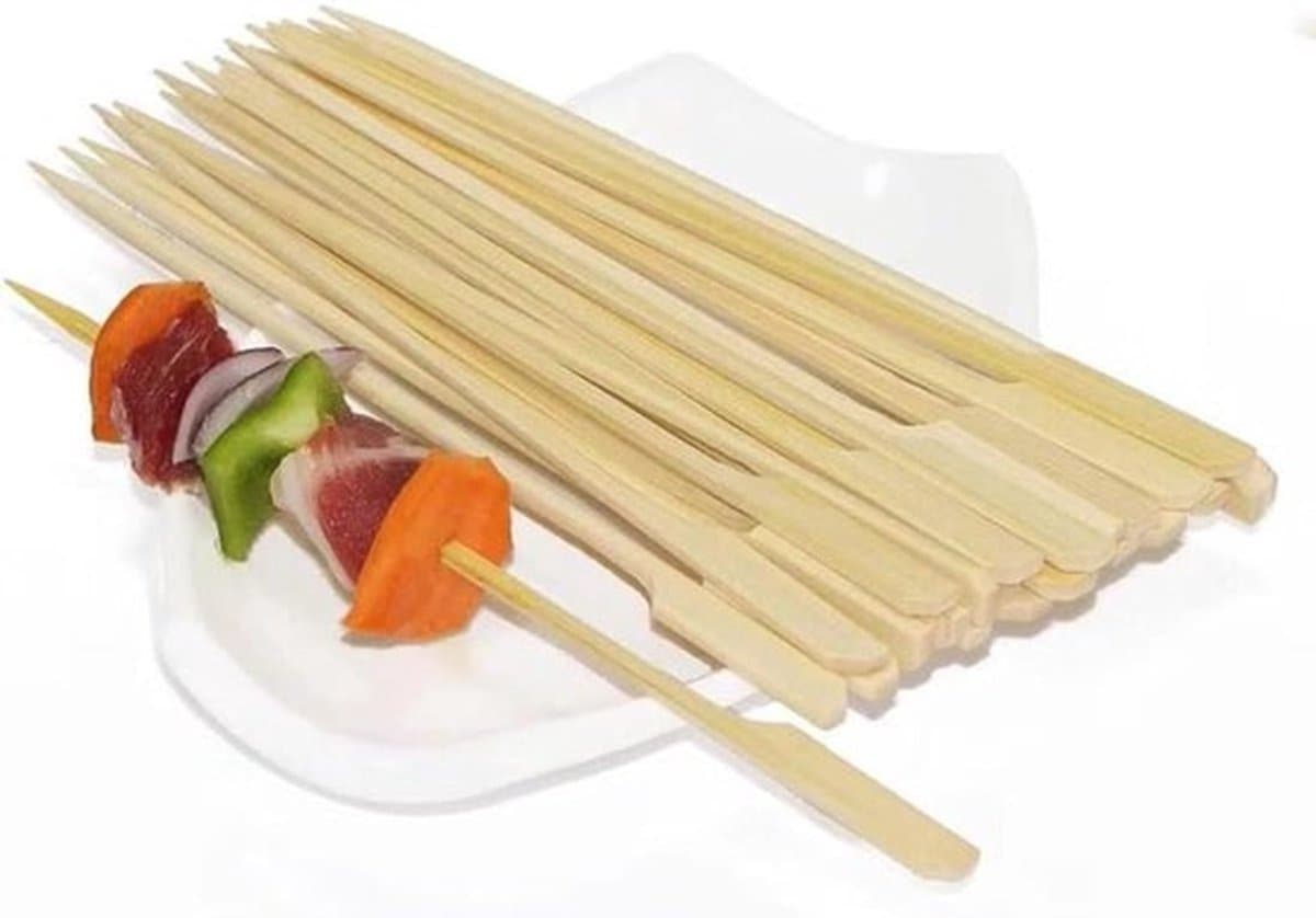 Houten Cocktailprikkers - 200 stuks voor Barbecue, Kebabs, Burgers, Cocktails, Buffet