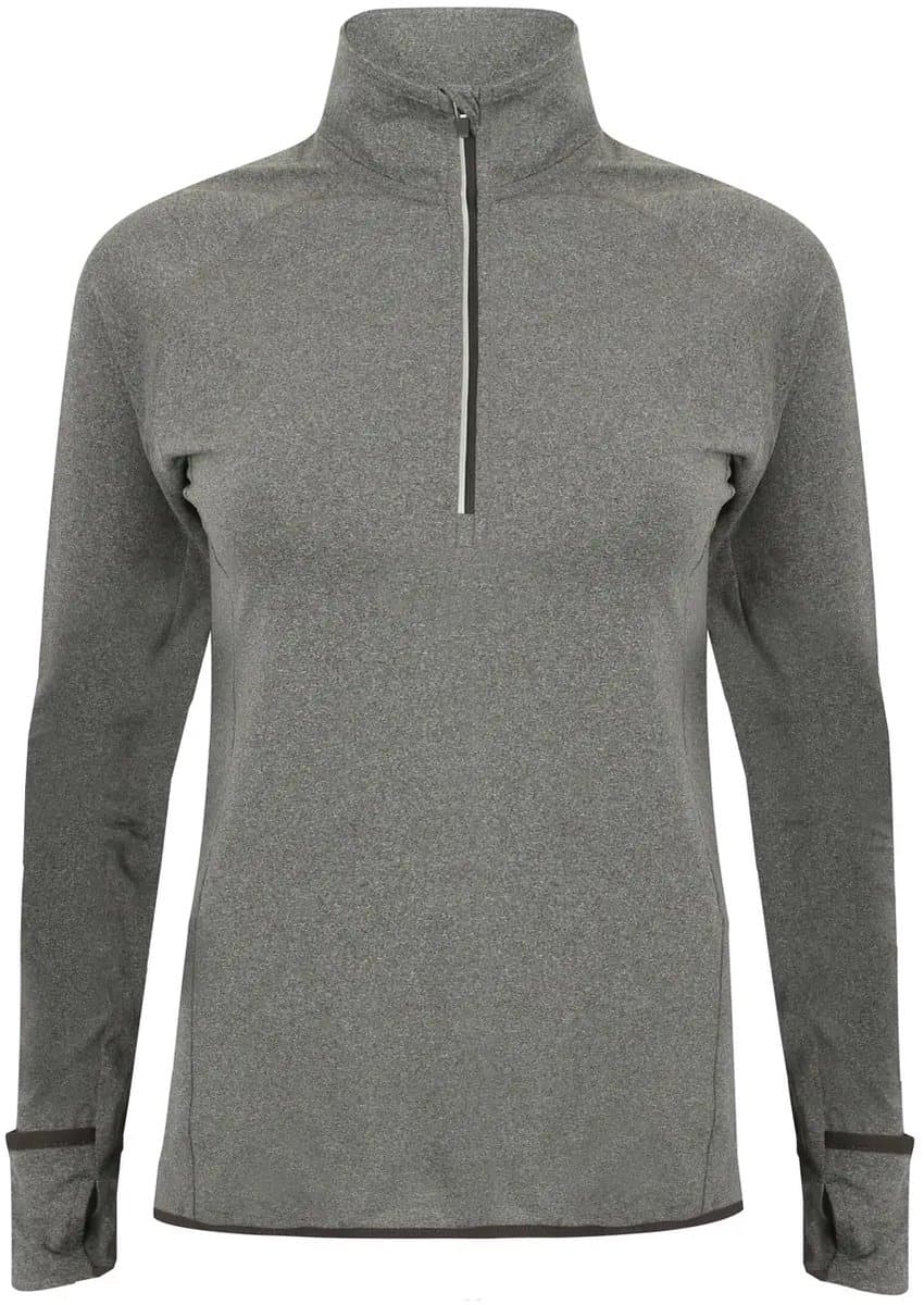 Langarm T-shirt 1/4 zip vrouw Tombo