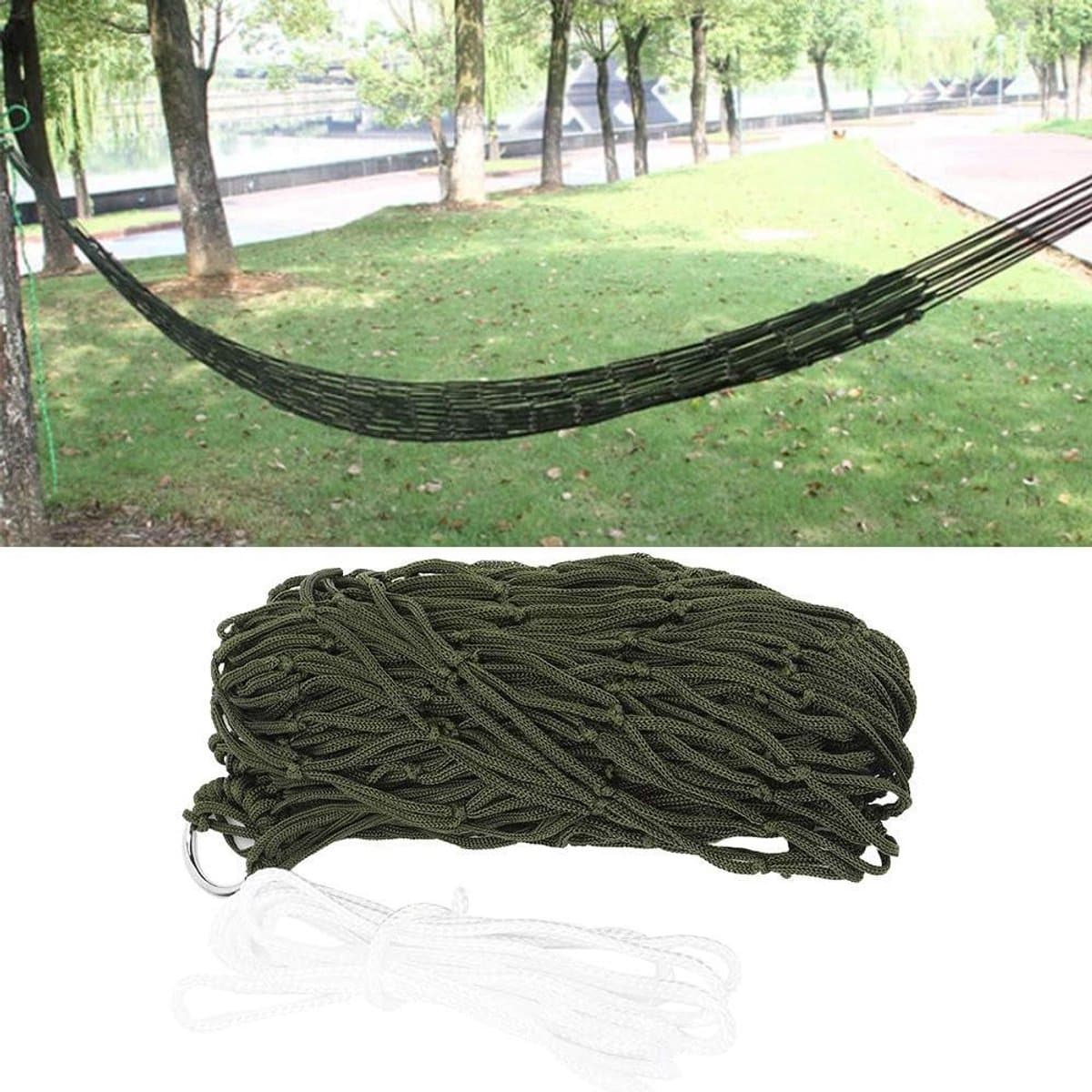 Mesh Hangmat - Campinghangmat Schommelstoel - Ontspannen Buiten - Ademend Nylon Gaas - 200 x 80 cm - null