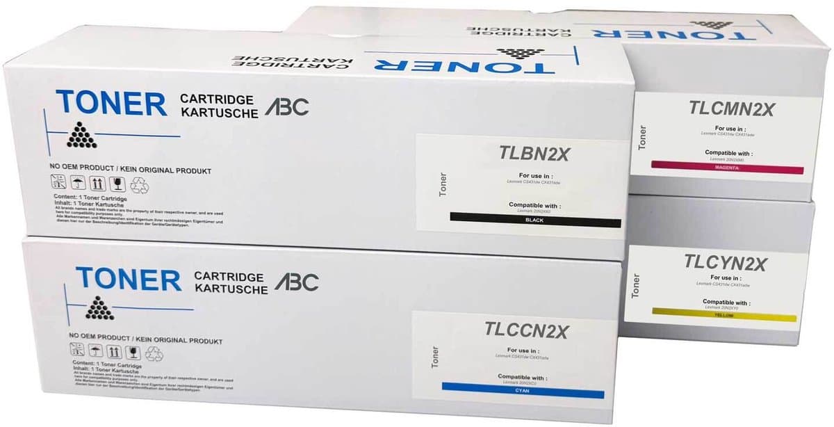 ABC huismerk set 4x Toner voor Lexmark CS431dw CX431adw