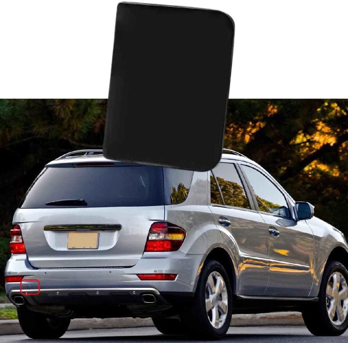 Achterbumper Trekhaakoog Cover Geschikt voor Mercedes-Benz ML-Class 2009-2011, 1648853223, Vervangingsonderdeel, Auto Accessoires, Bumper Bescherming