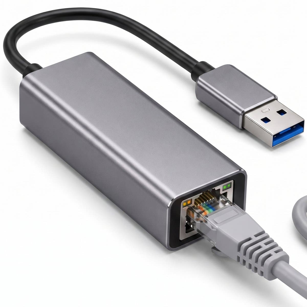 Skoov Ethernet Adapter USB A kabel - USB A naar Ethernet - Internet - Netwerk adapter - 1000 Mbps - Gigabit