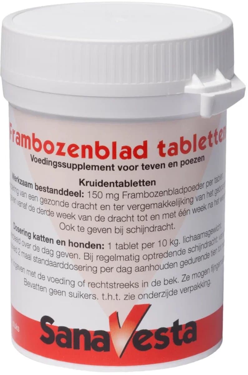 Sana-Vesta Frambozenbladtabletten 100 stuks