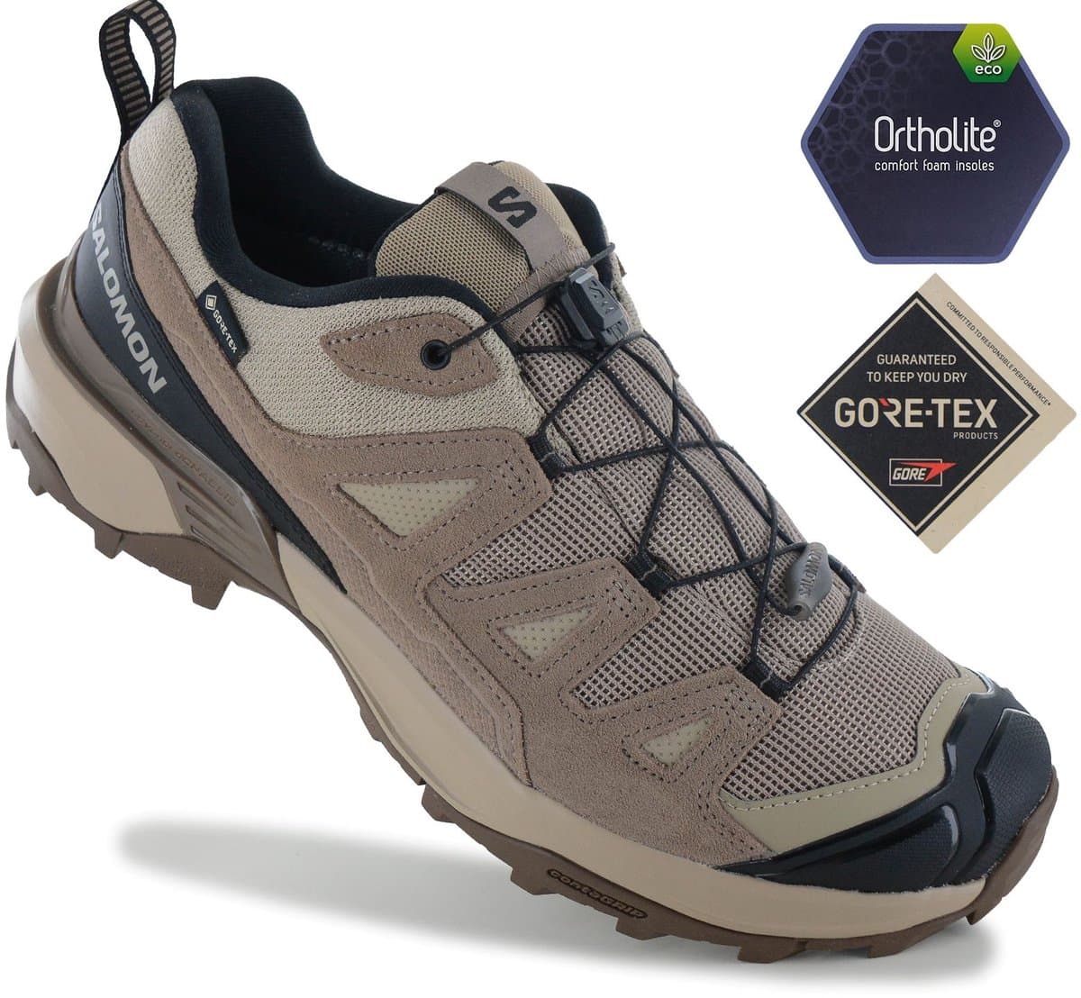 Salomon X ULTRA 360 Leather GTX - GORE-TEX - Heren Wandelschoenen Trekking Schoenen 491585 , Maat: EU 47 1/3 UK 12