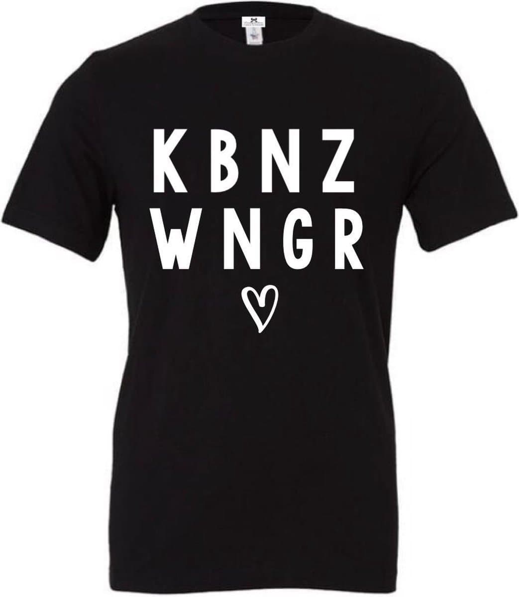 T-shirt korte mouw-zwart-tekst wit-shirt voor een aanstaande mama-bekendmaking zwangerschap-ik ben zwanger-Maat L