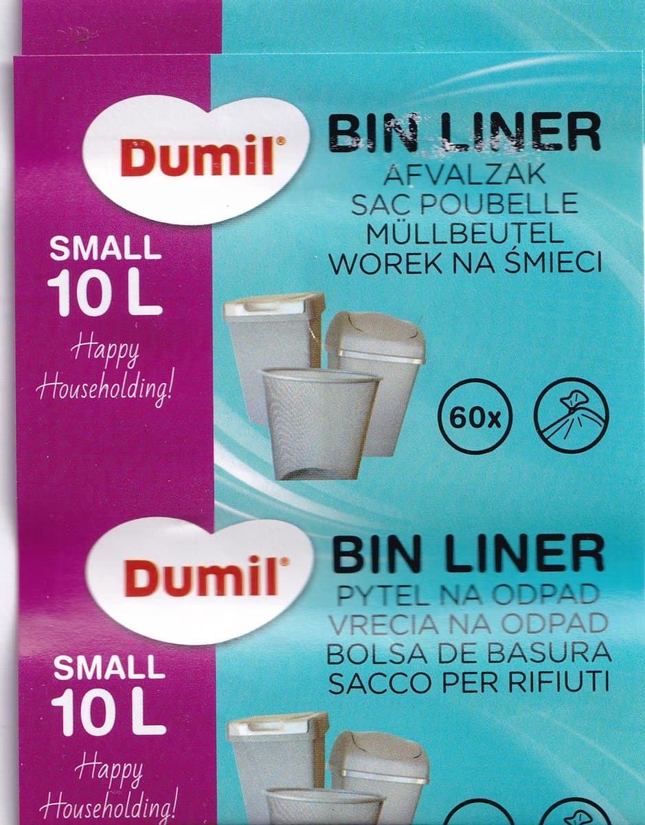 Pedaalemmerzakje - 10 liter - 60 stuks