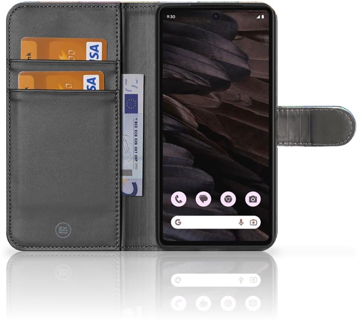 Google Pixel 8A Book Style Case Wood Heart - Cadeau voor je Vriend