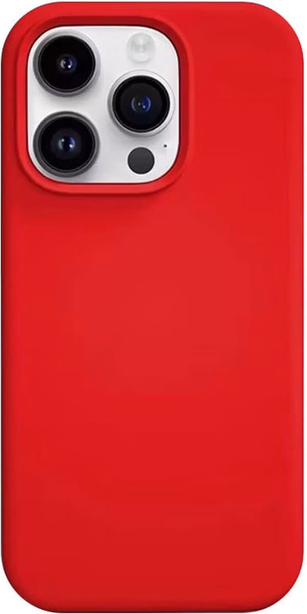 Trusmi CF33-023- iPhone 14 Plus siliconen hoes – Rode kleur, Slim Fit Beschermcase, Slank Design, Schokbestendig, Anti-Vingerafdruk en Krasbestendig