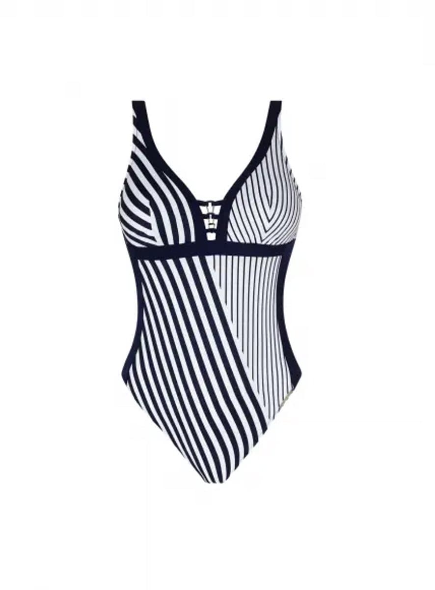 Lise Charmel badpak met steun elastiek rayure en ligne Multicolor FR 100D (EU 85D)